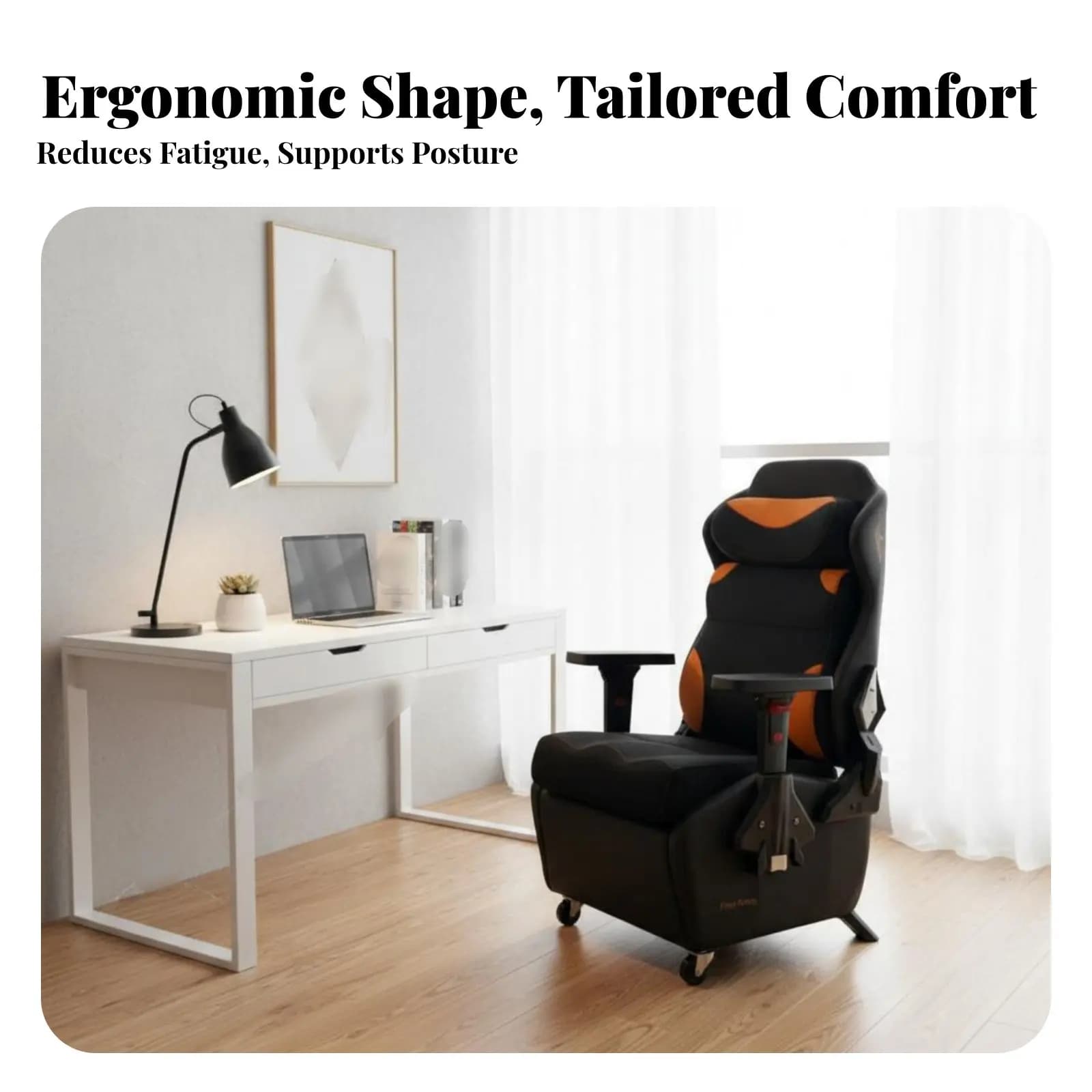 Sedia da Gaming Ergonomica Reclinabile con Altezza Regolabile, Design Racing, Rotazione, Poggiatesta e Cuscino per Lavoratori d'Ufficio