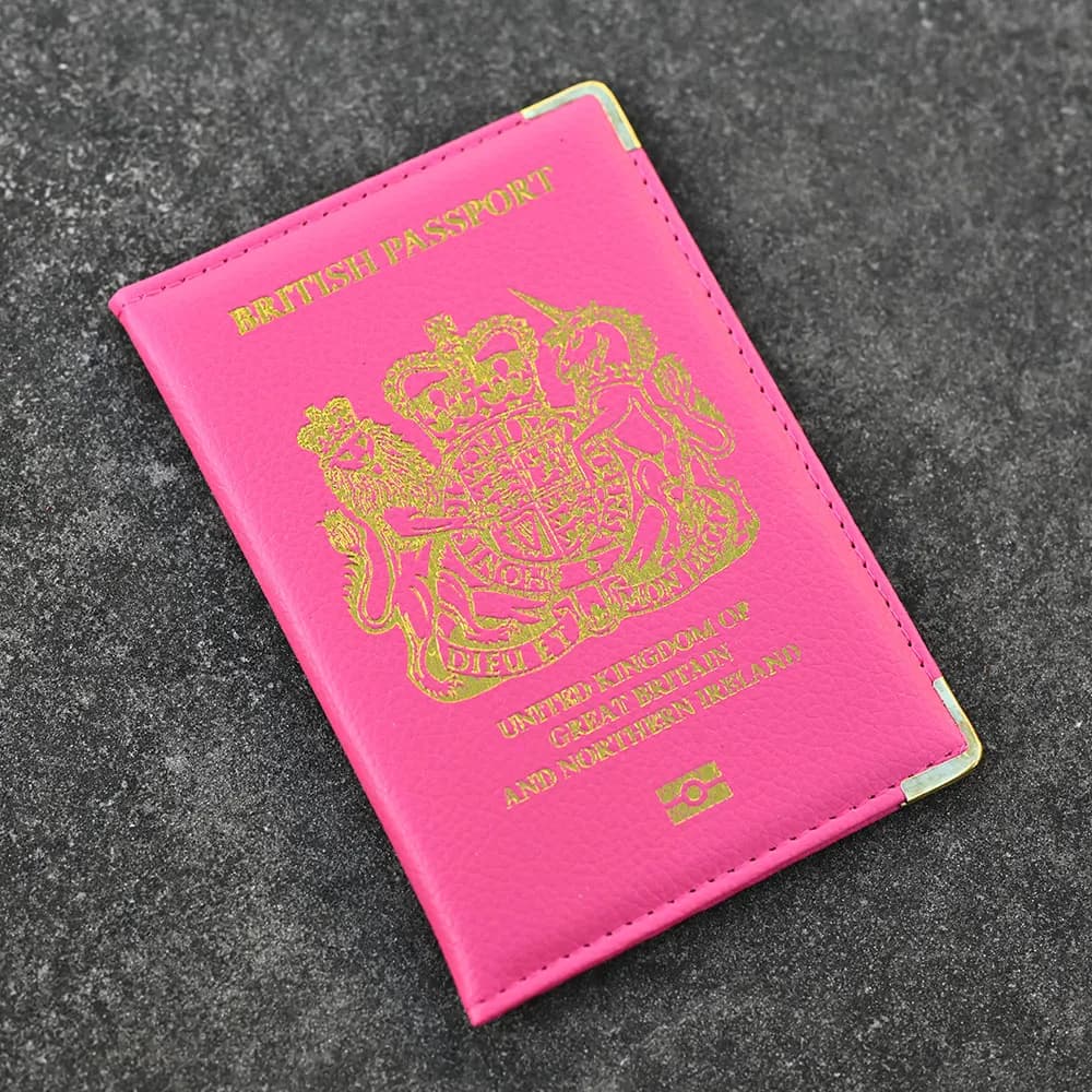 Regno unito British Passport Cover UK Women Case per passaporto Pink Girls cover of british Passport