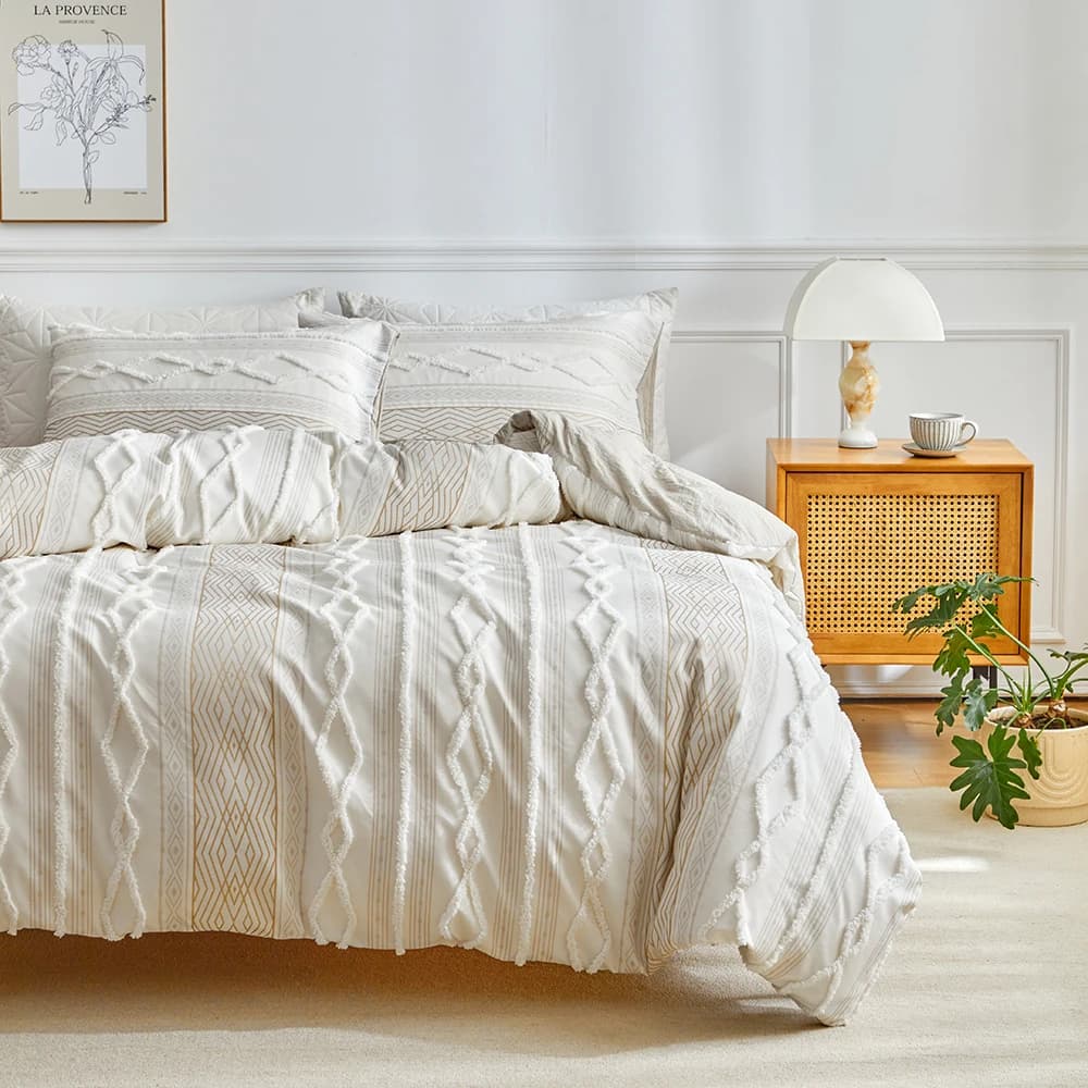 Set Double/Single/Queen/King 135x200, Nordic Cover 240x220, Bed linen with Rombi quilt 200x200