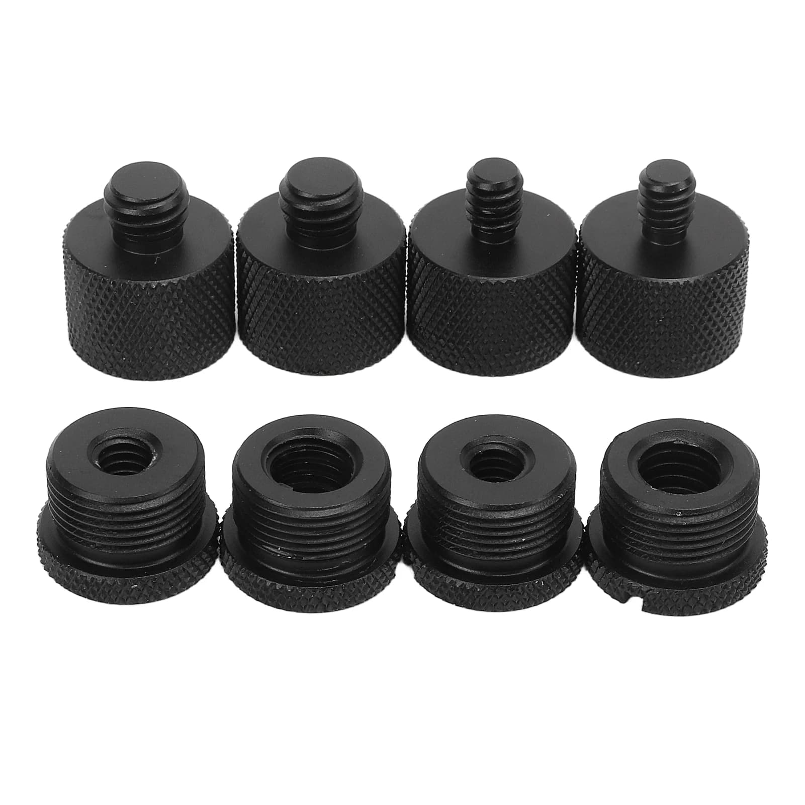Aluminum Alloy Shockproof Mic Stand Adapter - 3/8" to 1/4" Thread Screw Converter with Special Texture, Easy Install for Webcams