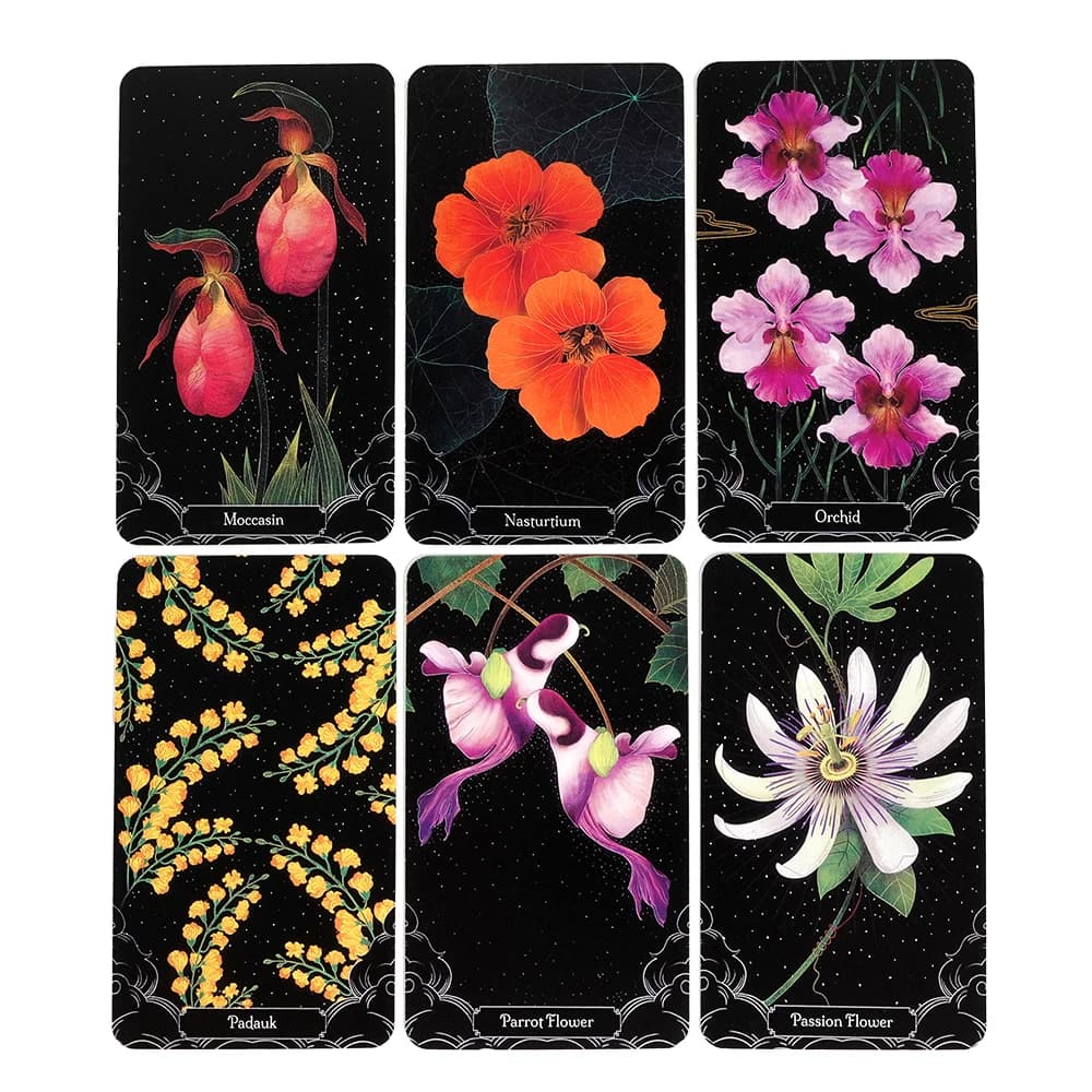 10.3*6cm una piccola pioggia botanica Oracle Deck 52 uniche belle illustrazioni botaniche carta Love Oracle Cards tarocchi