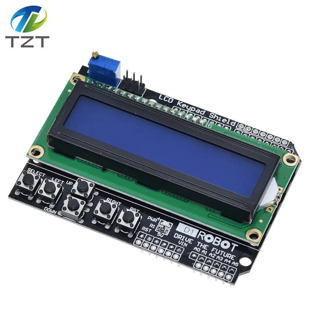 1/2/3 Pezzi DIYTZT Shield Tastiera LCD LCD1602 Modulo Display LCD 1602 per Arduino ATMEGA328 ATMEGA2560 Raspberry Pi UNO Schermo Blu