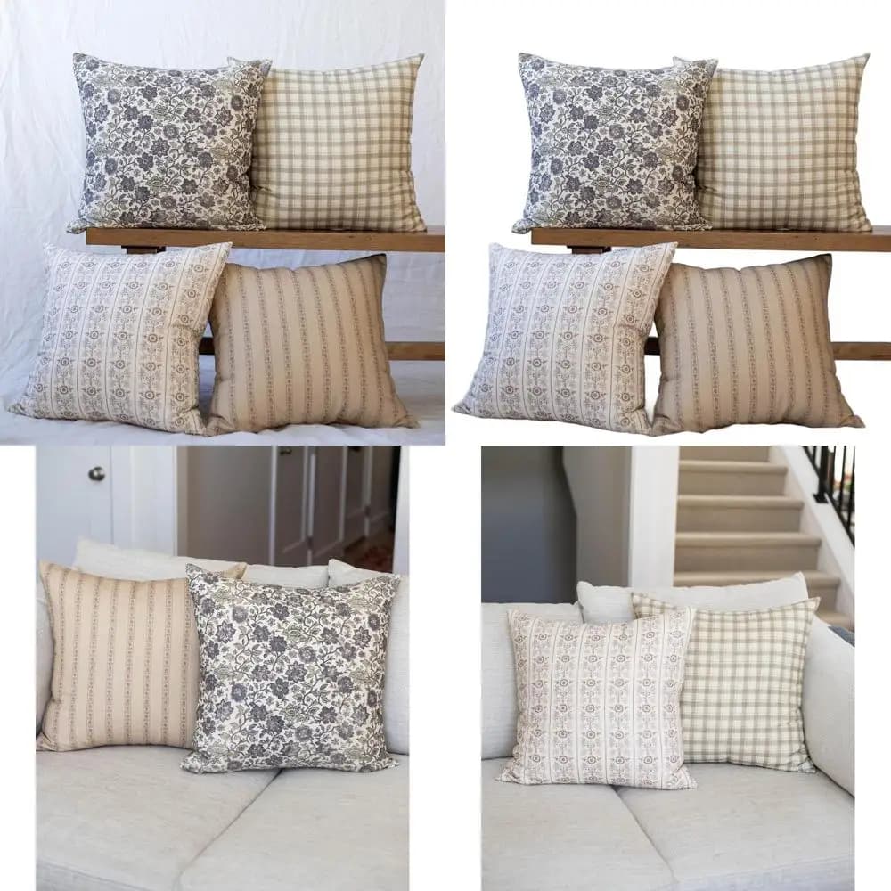 Modern pack of 4 piece pillows - Luxurious and durable - Turn your home (18x18)