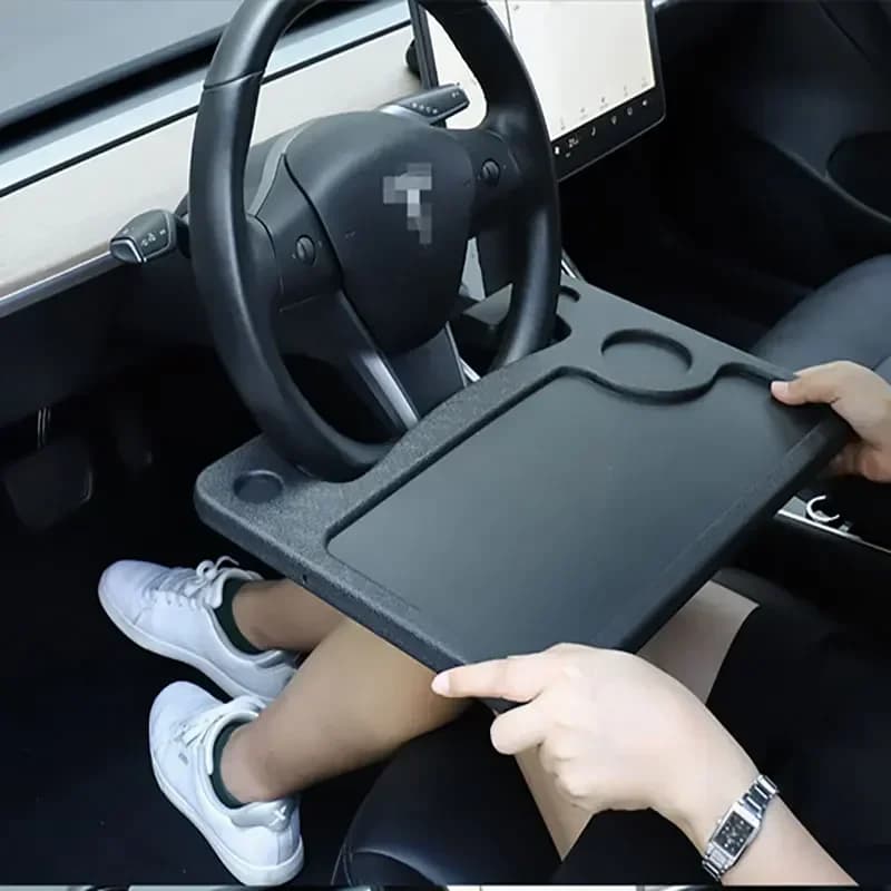 Supporto per laptop da volante per auto, tavolino da lavoro, vassoio per mangiare, accessori interni, portaoggetti