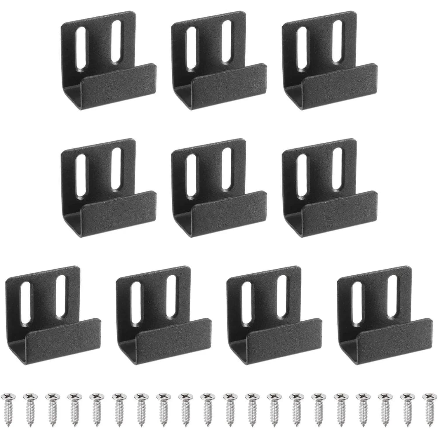 Supporto per piastrelle regolabile in acciaio inossidabile, 6 pezzi, resistente, a forma di U, per montaggio a parete, con viti, per cornice per specchio