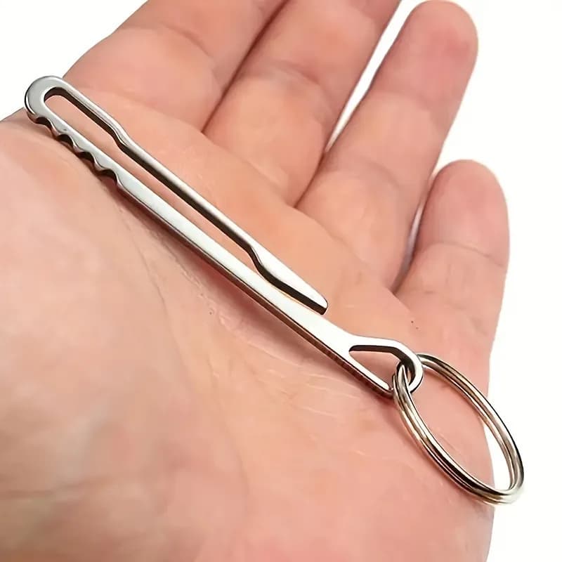 Clip da cintura durevole da 1 pezzo per campeggio all'aperto, escursionismo, avventura, portachiavi semplice, clip per strumenti EDC