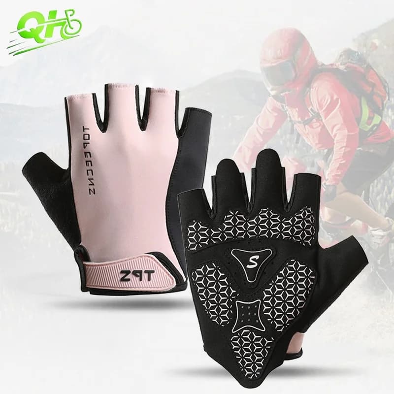 Cycling Gloves Electric Cross Bike Fitness Training Sports Fast Drying Gym Gloves without fingers EVA Non-slip Bike Equipment Unisex