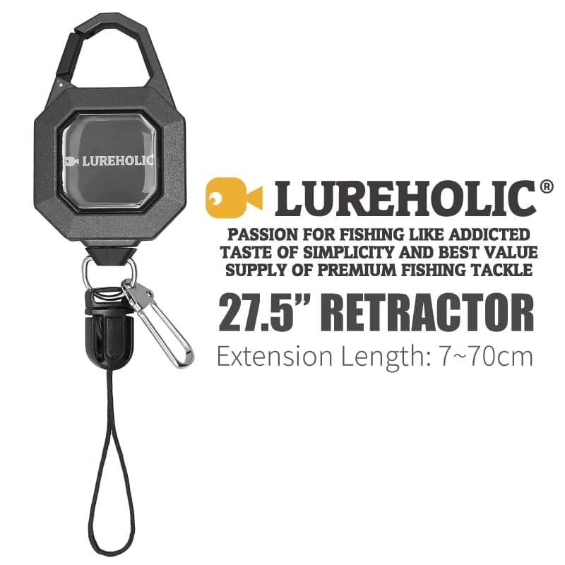 Divaricatore Lureholic da 27,5" con bloccaggio pull-stop, lunghezza estensione: 7~70 cm, gancio rapido per la pesca con esche artificiali, la pesca alla spigola