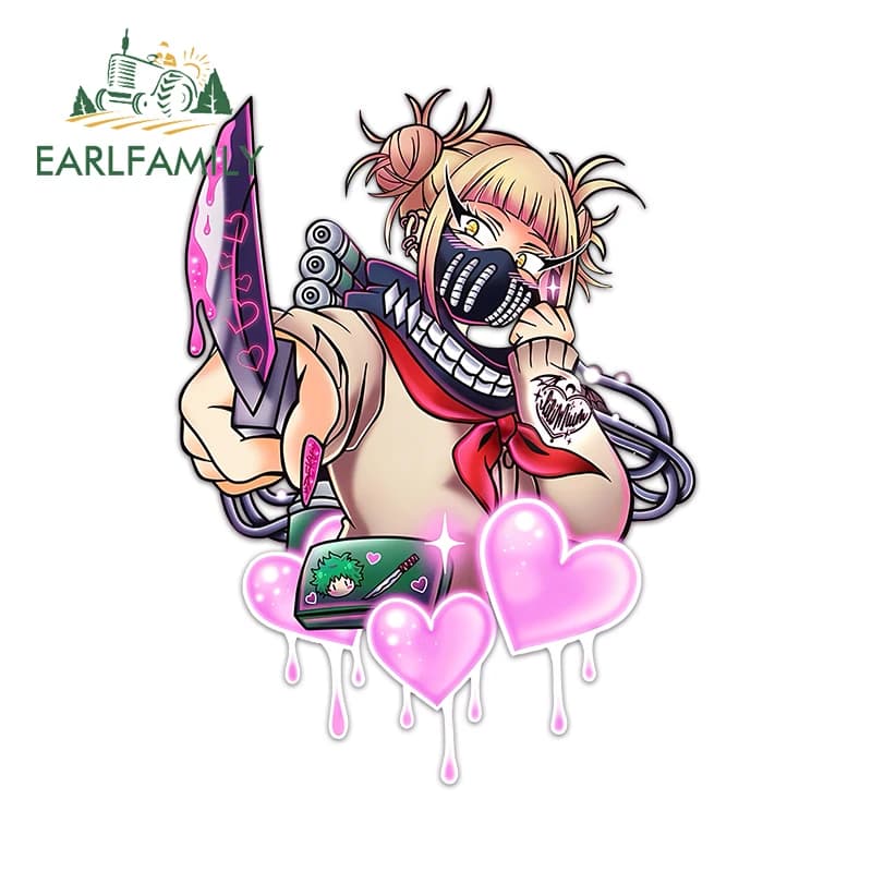 EARLFAMILY Attractive Toga Car Stickers Amuisng Colorful Cartoon Graffiti Decals Waterproof Motorcycle Car Occlusion Scratch