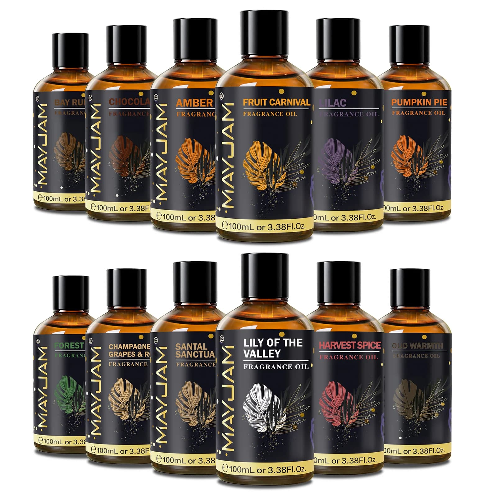 MAYJAM Scent oil Hotel Foresta liilla Pino Baia Rum Chocolate White Santal Scents for diffuser Candle that produces 100 ml aromatic oil