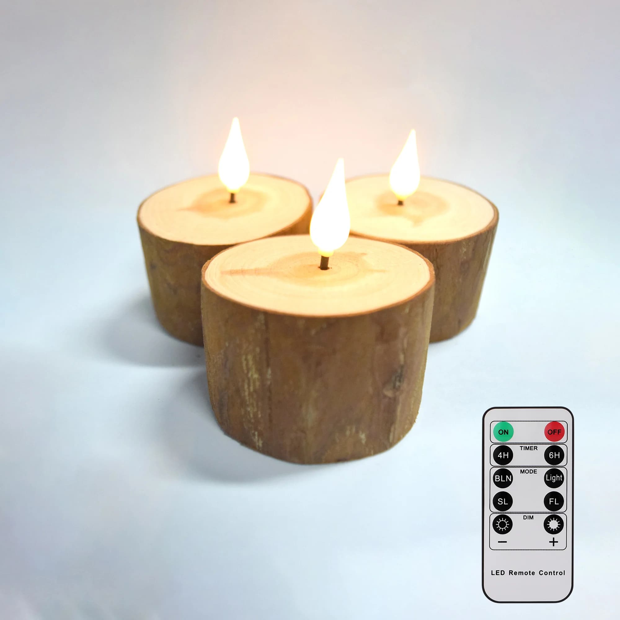 Candela LED Senza Fiamma in Legno, Lampada Notturna Elettronica, Illuminazione d'Ambiente Romantica per Appuntamenti, Feste, Casa, Matrimoni, Interni, Scrivania