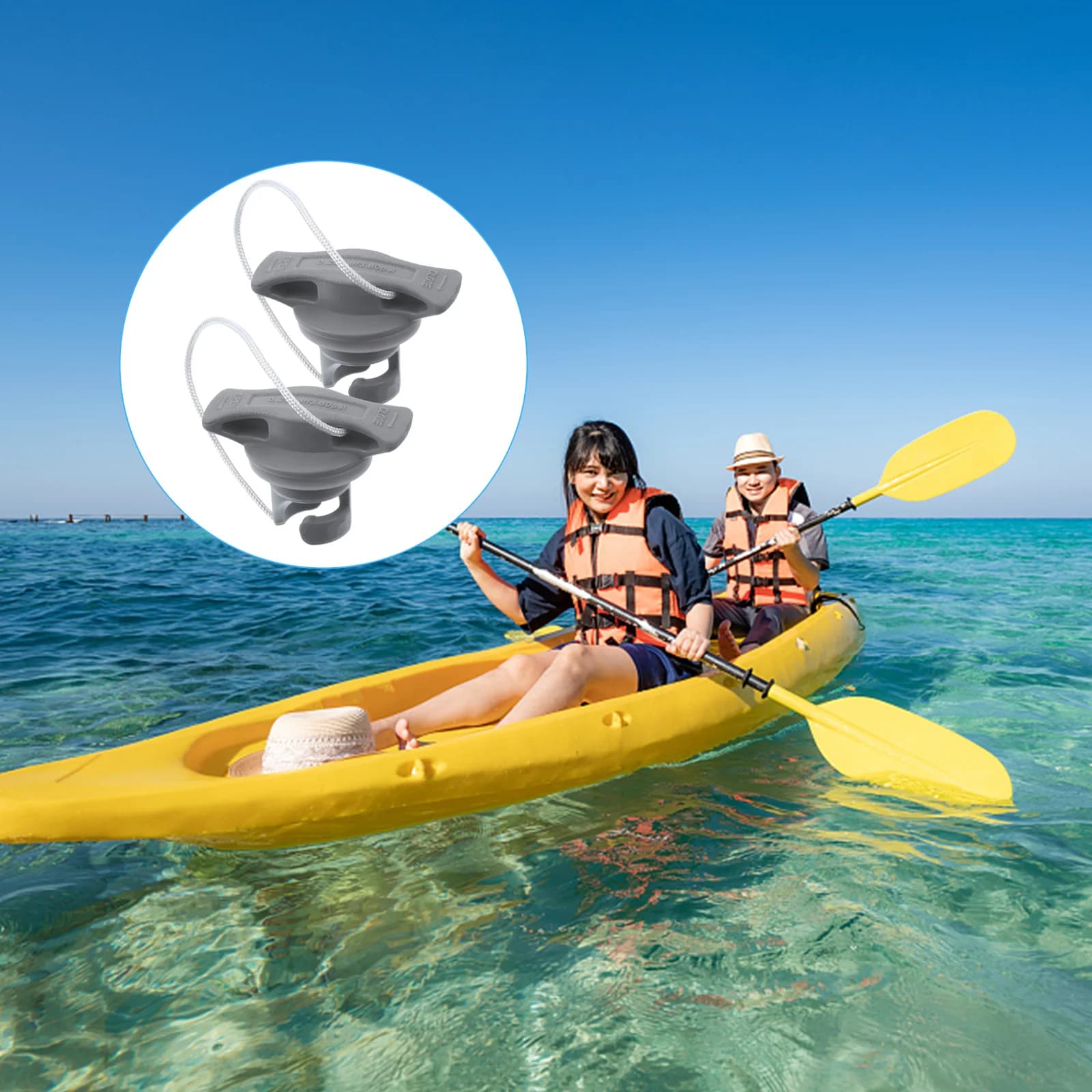 2 pezzi Paddle Board Rotary Bonnet Kayak Air Cover Cap adattatore per custodia per valvola di gonfiaggio
