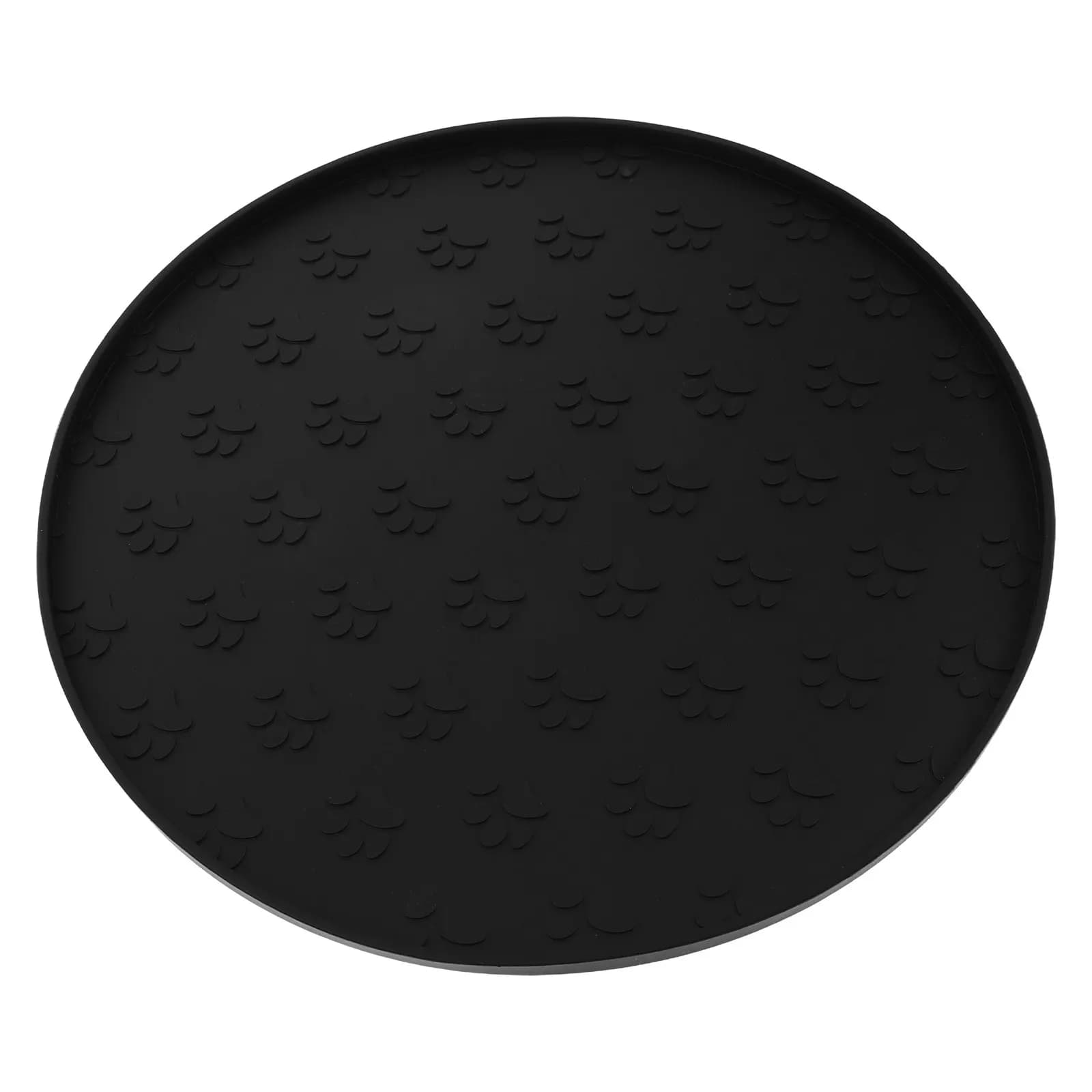 Tappetino in Silicone per Alimentazione Cani, Design Rotondo con Bordi Rialzati, Antiscivolo, Impermeabile, per Ciotole di Cani e Gatti, Facile da Lavare