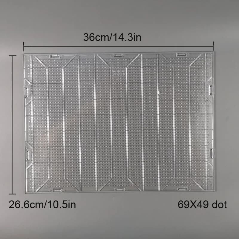 Yantjouet 5mm Hama Beads Pegboard giocattolo per bambini 69 x49dot Puzzle strumento di bordo trasparente fai da te figura materiale bordo perline di ferro