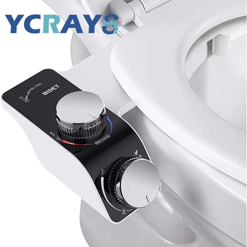 Bidet Sedile WC Attacco Non elettrico Autopulente Doppi ugelli Lavaggio Miscelatore acqua calda fredda Accessori bagno donna Spruzzatore