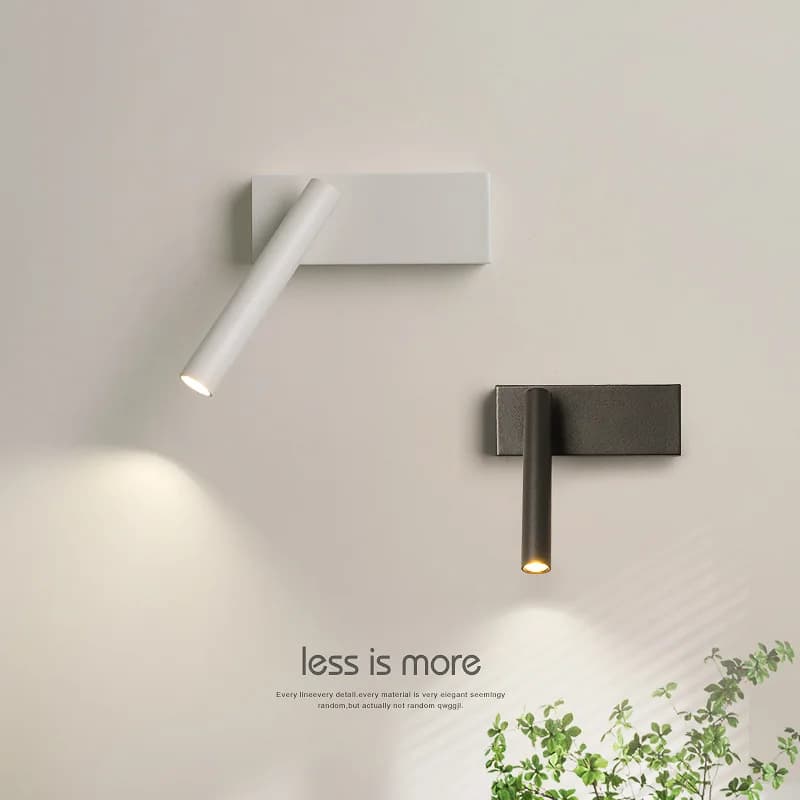 LED Wall Lamp Reading Lamp for Bedroom Hotel Headboard Night Book Lamp Modern Lights White Black Spot for Living Room Background