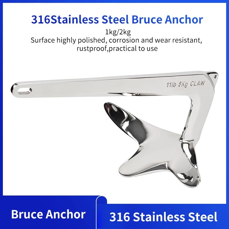 Accessori marini versatili per ancoraggio per barca stile Bruce in acciaio inossidabile 316 per ormeggio di yacht per barche