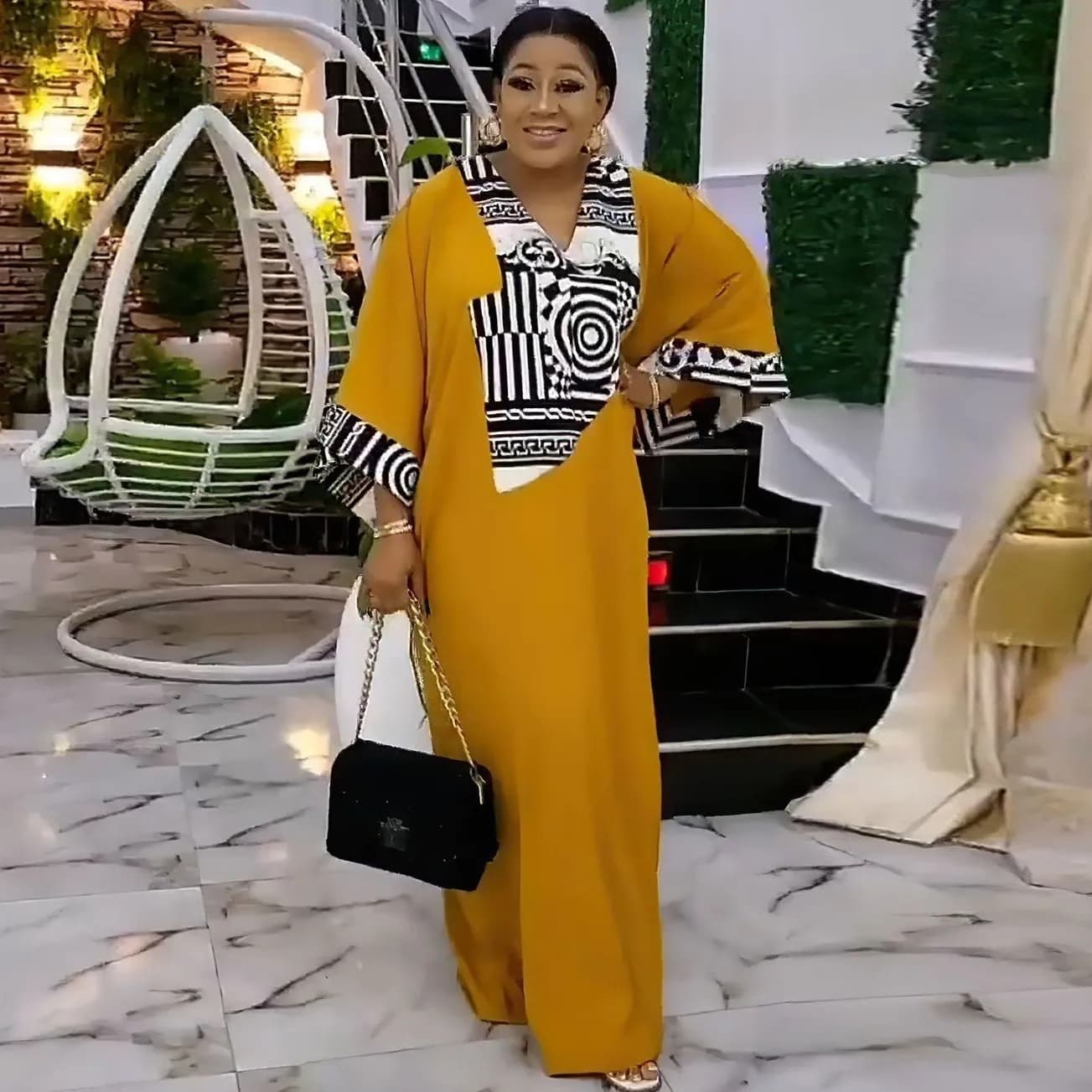 Abiti africani per le donne moda musulmana Abaya Boubou Dashiki Ankara abiti abito da sera Dubai caftano Abaya Robe Marocaine