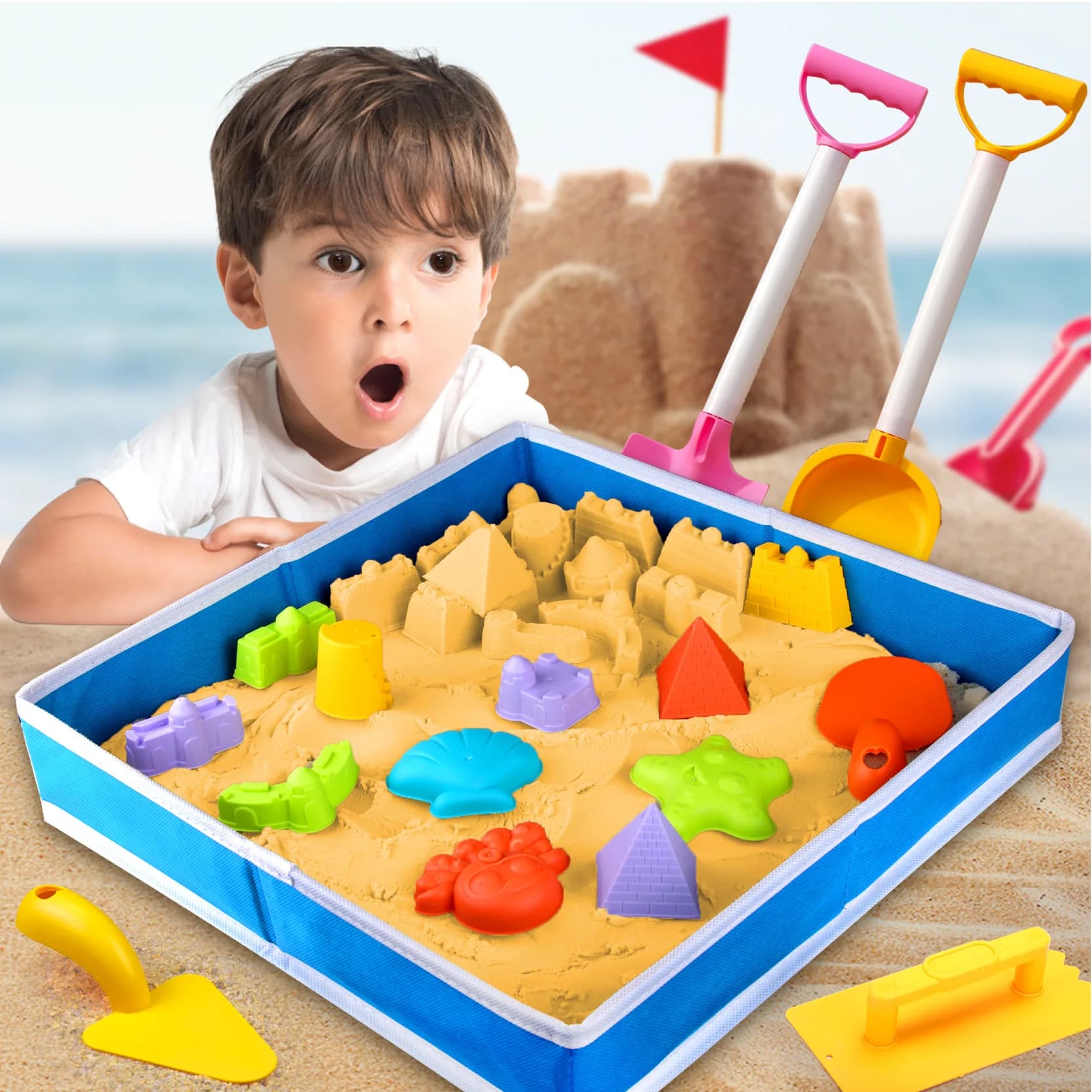 1pc Set di giocattoli da spiaggia per bambini, ideale per scavare sabbia estiva, giochi d'acqua, Beachcombing all'aperto, il colore del prodotto è casuale