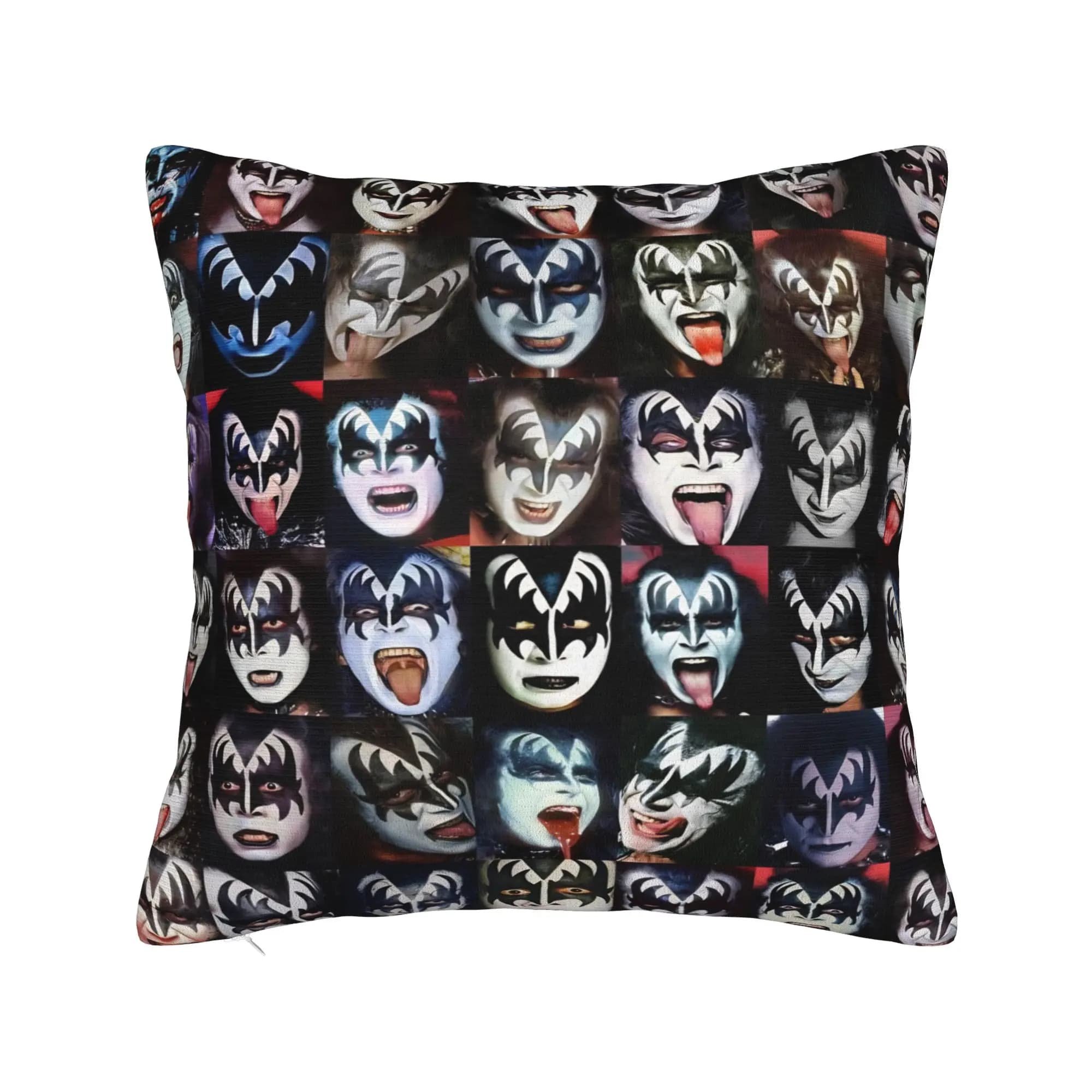 Federa per cuscino Kiss American Rock Band Music Poster, federa divertente per divano, camera da letto, decorazioni per la casa