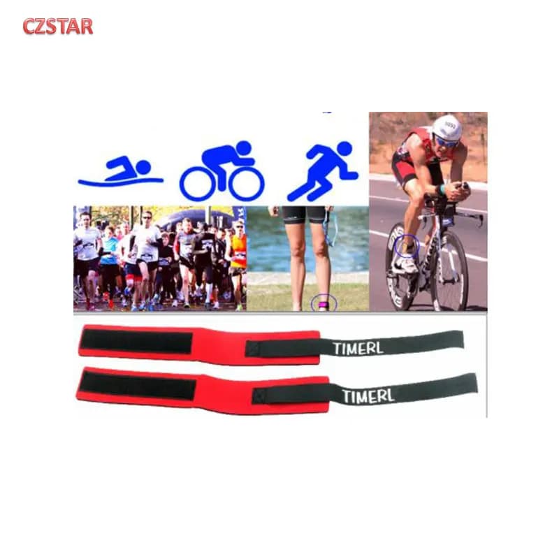 50 pz rfid sport timing tag fascia Neoprene VelcroStrap neoprene triathlon RFID chip di temporizzazione polso caviglia piede cinturino led