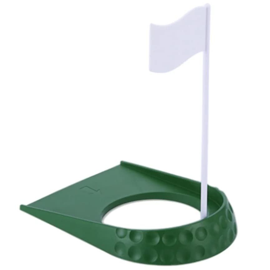 Coppa da Golf con Bandiera, in ABS, Portatile, per Allenamento Indoor, Trainer per Putting, Pratica Green, Ausilio per Allenamento Domestico e all'Aperto