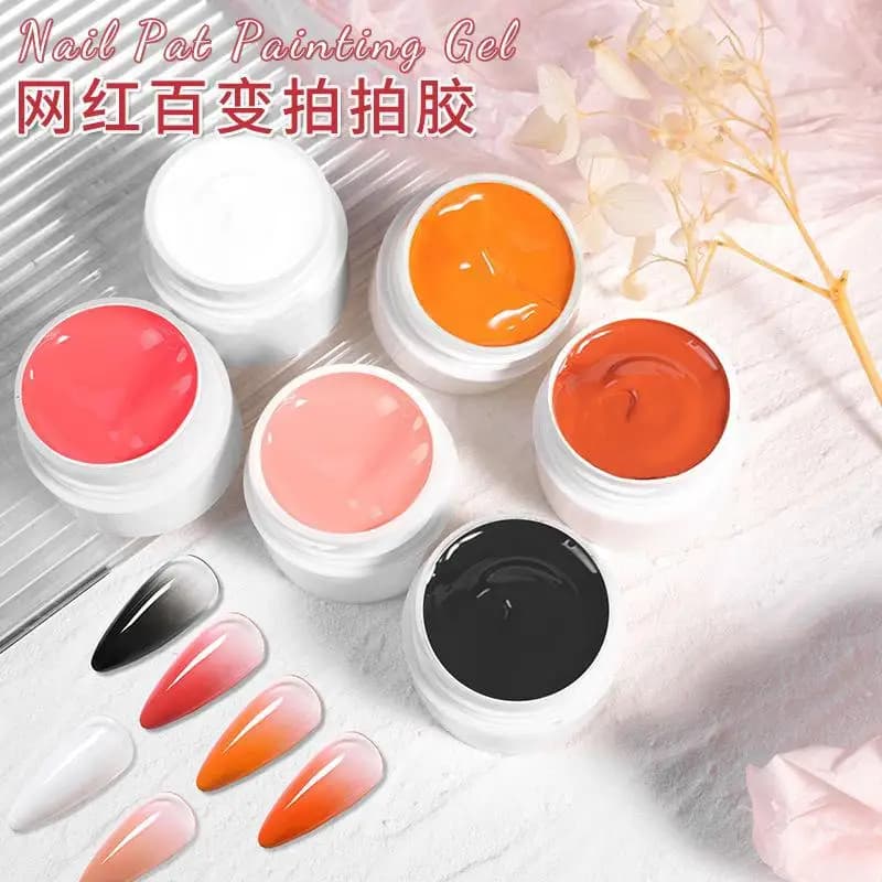 1 barattolo Ombre Gel Nail Art Patting Colla Patting veloce Gradiente Fard Pittura Gel Soak Off UV LED Smalto gel per unghie per manicure fai da te