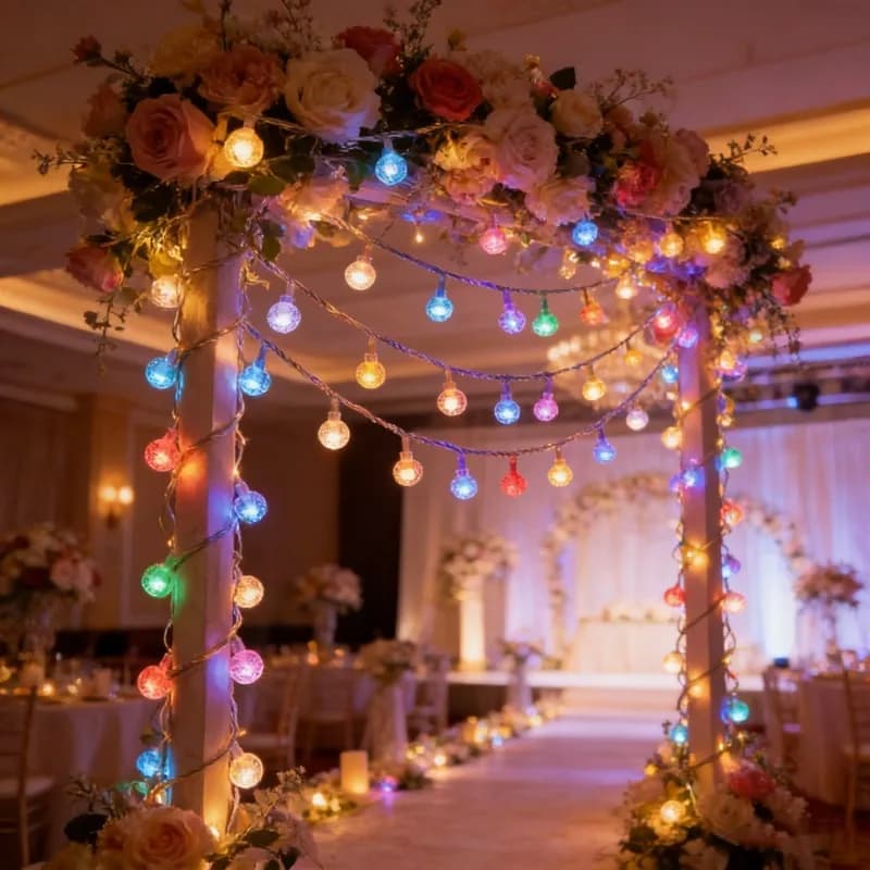 Luci a stringa LED a bolle romantiche da 1,5M/3M/6M/10M, a batteria, con sfere di cristallo, luci fatate per decorazioni natalizie, per la stanza, per matrimoni