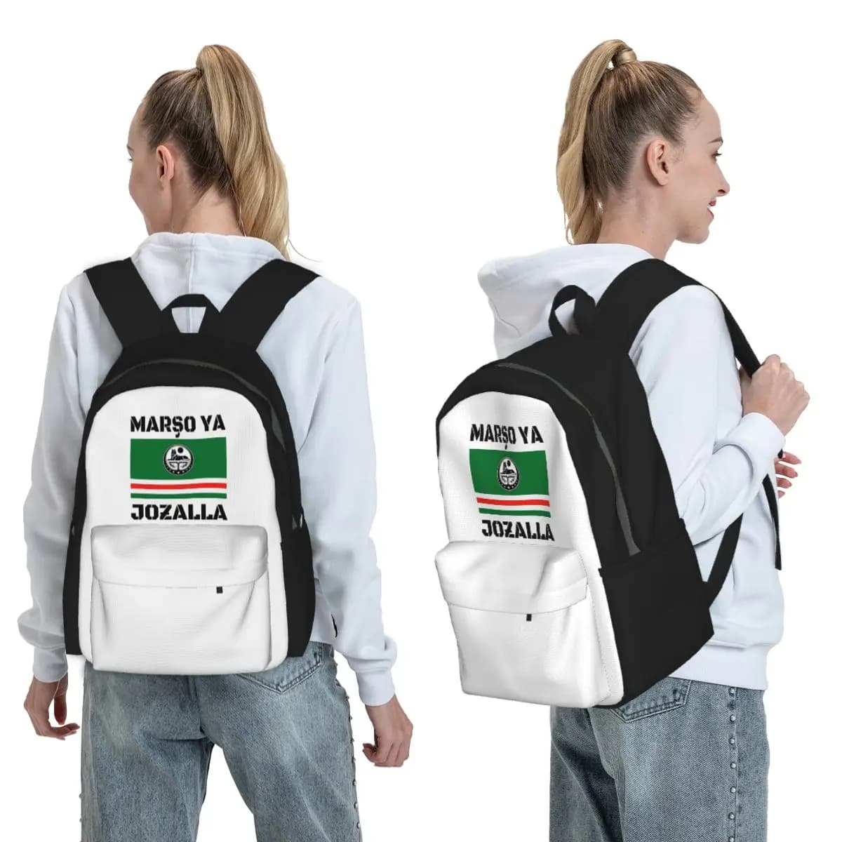 Marso Ya Jozalla Ichkeria Flag Backpack Boys Girls BookBag Children School Bag Computer Shoulder Bags for Men Women