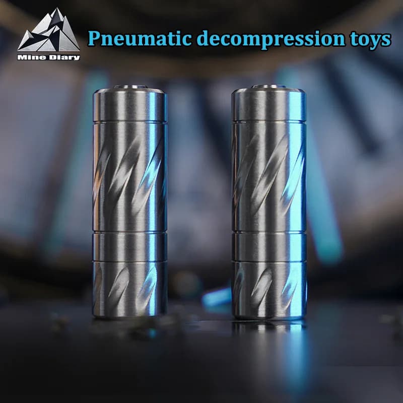 Metal Plus EDC Giocattolo Antistress Meccanico Pneumatico di Alta Precisione con Funzione Press-and-Bounce per Alleviare lo Stress delle Dita