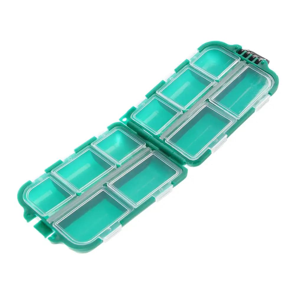 Bait Minnow Accessories Hook Shrimp Rig Tool Box Lure Case Fishing Tackle Storage 10 Lattices