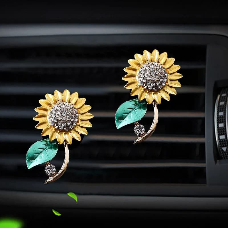 Air Conditioning Deodorant with Car Perfume Clip in Car Deodorant for Environment Styling Sunflower