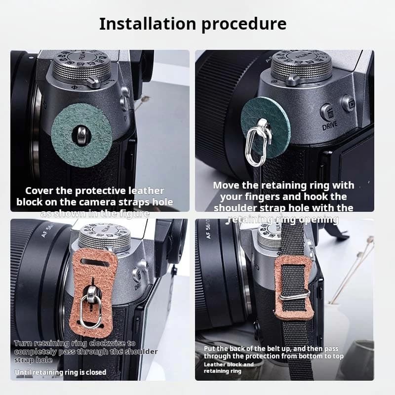 Anello per treppiede per fotocamera Cuscinetto protettivo in pelle per Fujifilm XT4 XT50 XT3 XT30II XS20 Sony a7c2 A7M4 A7R5 ZF Resistente ai graffi