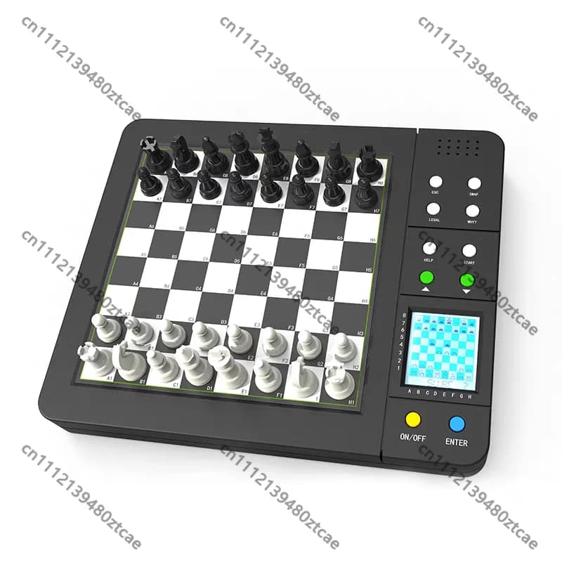 Electronic Chess Set, AI Computer vs Human, 2-Player Game, Voice Teaching in English & German for Kids Learning Practice