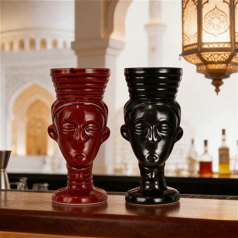 Tazza Creativa per Cocktail da 280ml, Tazza Tiki Hawaii, Bicchieri per Birra e Bevande, Bicchiere da Vino, Accessori da Bar, Tazza Tiki in Ceramica per Appassionati di Vino