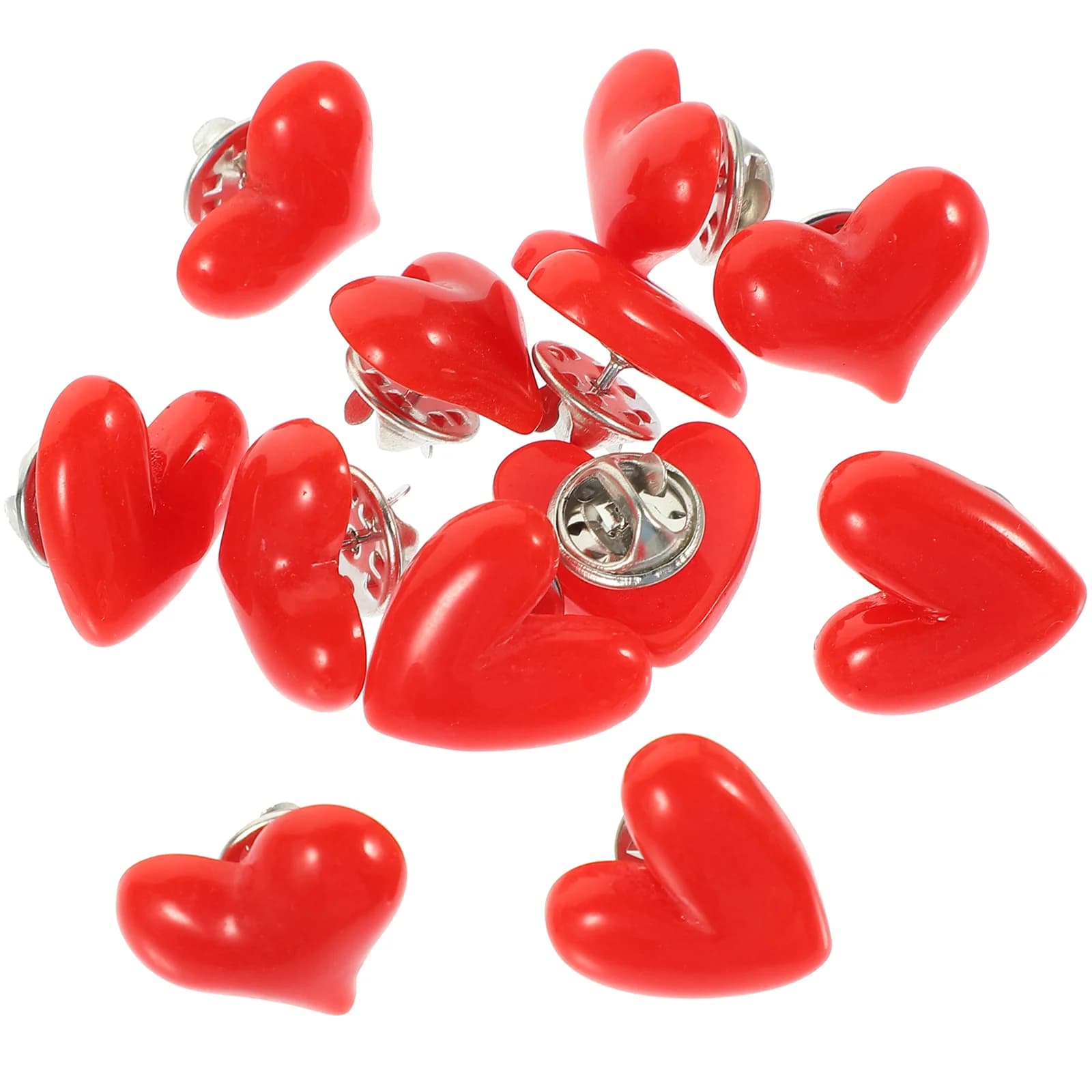 12 pezzi spilla a forma di cuore in resina spilla per vestiti da donna spilla a forma di cuore spille per la festa di nozze regalo sciarpa abito borsa