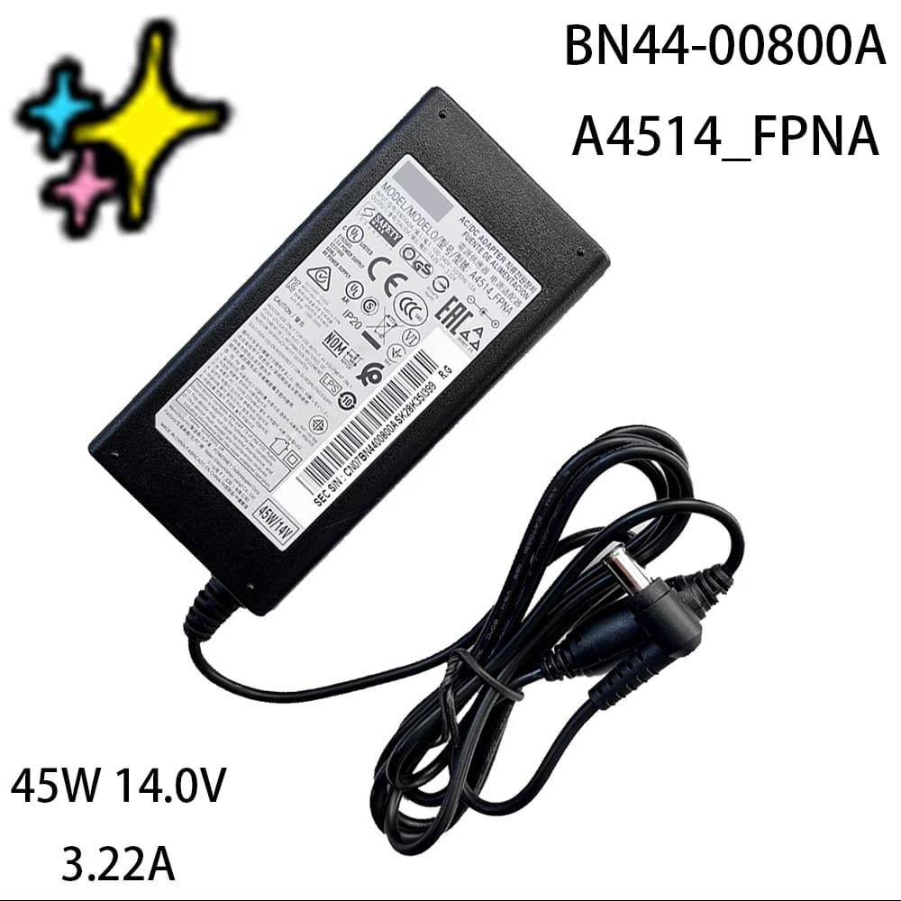 HW-J6001 HW-J6001/ZF HWJM25 è per caricatore di alimentazione adattatore Monitor AC 14.0V 3.22A 45W A4514_FPNA BN4400800A BN44-00800A