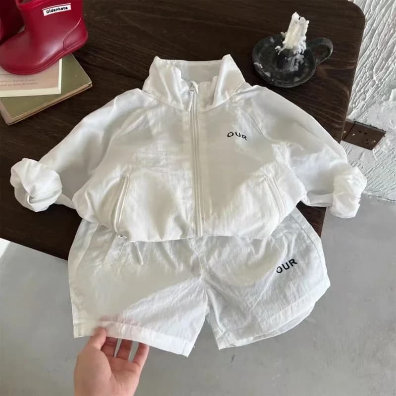 Set da ragazzo Ragazze Nuovo abbigliamento sportivo Pantaloncini a maniche lunghe estivi Set da due pezzi Abbigliamento per bambini alla moda ad asciugatura rapida