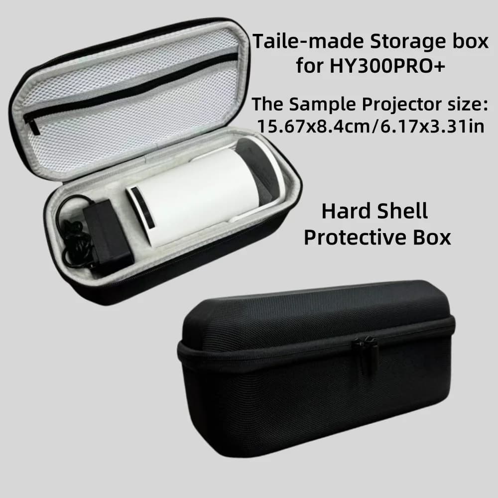 Custodia con scatola di immagazzinaggio dal design fatto dalla coda per HY300PRO + custodia con manico rigido per proiettore originale Accessori per proiettori a protezione completa