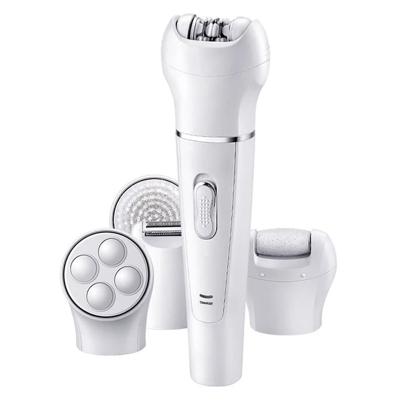 Bestseller: Pulitore Viso Elettrico 5 in 1 con Vibrazione Sonica, Rimozione Calli, Epilatore, Massaggiatore Facciale per Cura della Bellezza