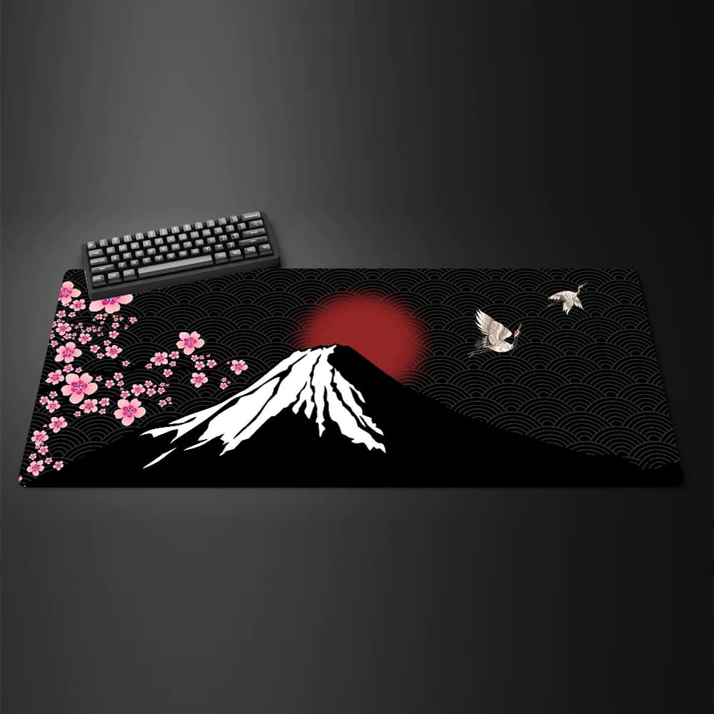 Tappetino per mouse Sakura Grande Gamer Cherry Blossom Tappetino per tastiera Esteso Ufficio Laptop Mousepad Gaming Tappetini da scrivania in gomma antiscivolo 90x40