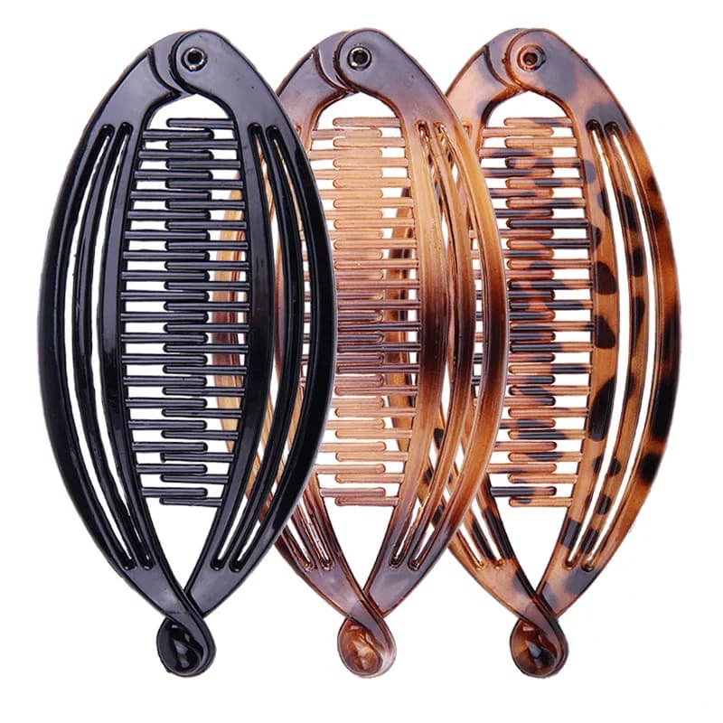 Hot New Fashion Banana Clip Set Pesce Clip Inserto per capelli a spirale Pettine Pettine laterale per capelli Clip per capelli in rilievo Pettine per capelli Copricapo