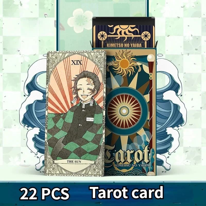 22 Pezzi Carte dei Tarocchi Demon Slayer, Accessori Anime, Carte di Tarocchi Tanjirou Nezuko Kimetsu No Yaiba, Oggetti di Scena per Cosplay, Carte da Gioco, Regalo