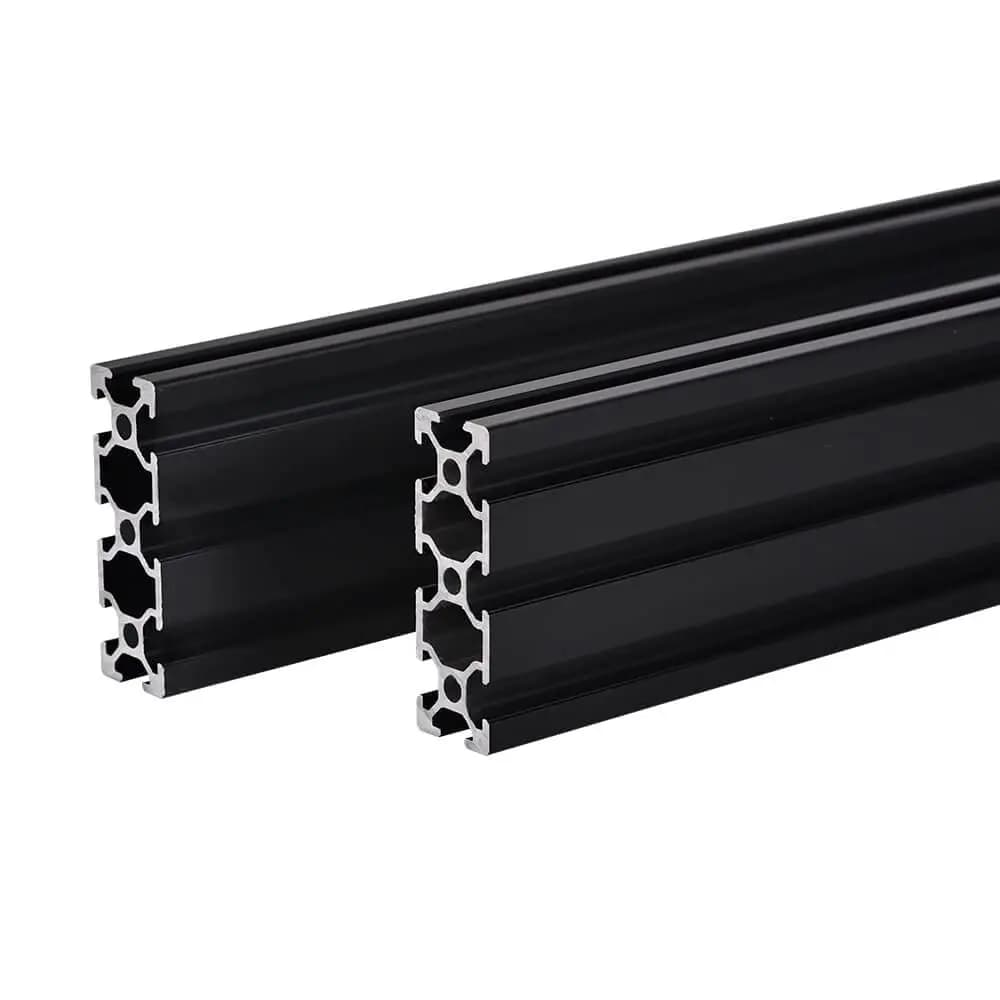 Profilo di estrusione di alluminio 20 serie T Slot 2060 da 2 pezzi 39,4 '', binario lineare anodizzato standard europeo per parti della stampante 3D