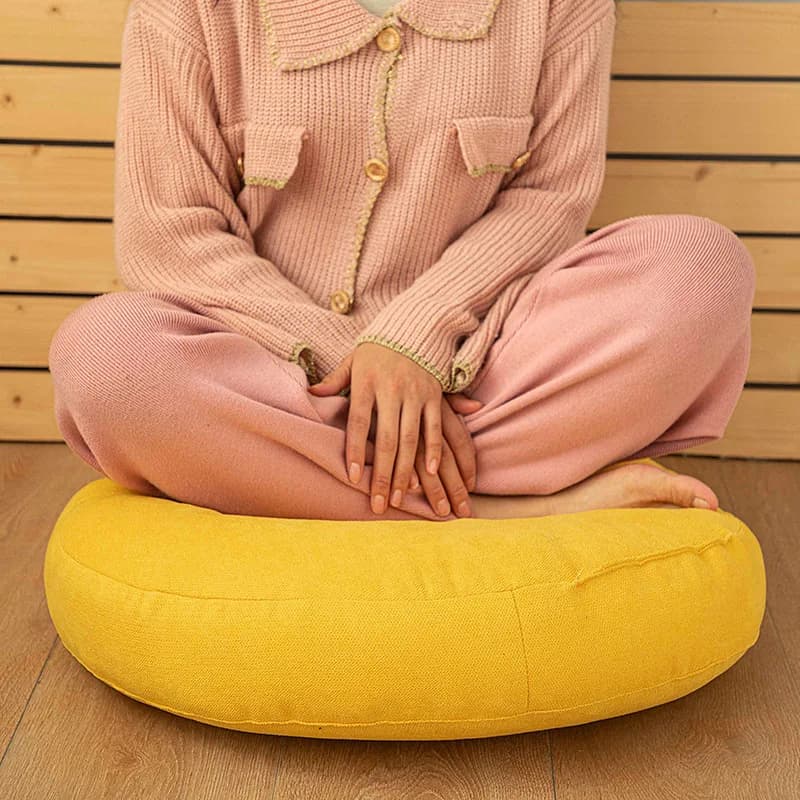 Japanese Style Futon Cushion Round Plush Tatami Living Room Sofa Floor Cushion Meditation Mat Bedroom Floating Window Cushion