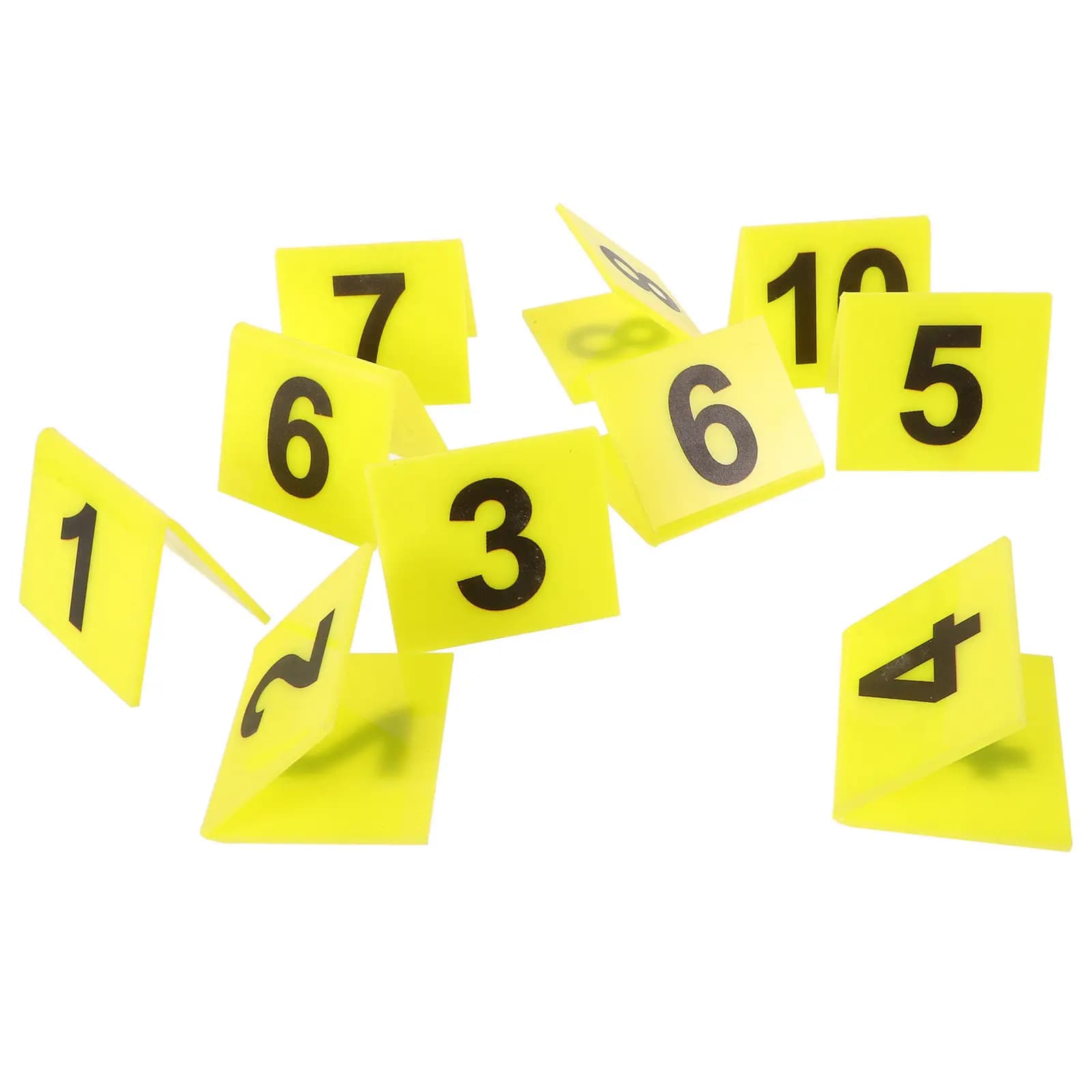 10 Pezzi Decorazioni Segnaposto Acrilici a Forma di Cartellino Numerato per Scena del Crimine, per Feste di Halloween, Giochi da Detective, Matrimoni e Banchetti