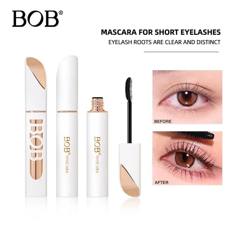 Mascara BOB in Tubetto Piccolo Volumizzante Impermeabile Allungante Anti-sbavatura e Incurvante per Principianti