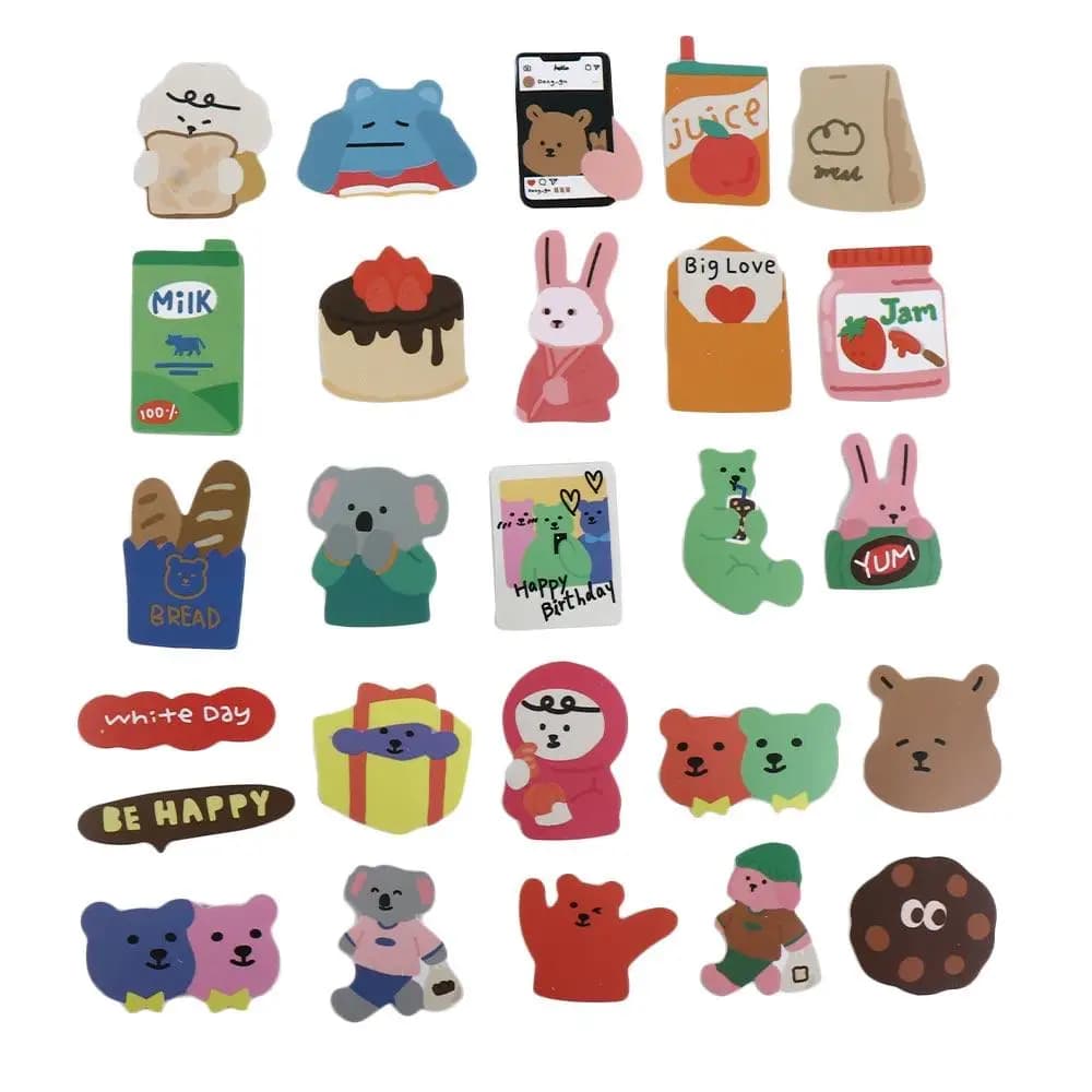 Adesivi per skateboard, accessori per la scuola, adesivi con animali, gatti, adesivi decorativi, adesivi impermeabili, adesivi coreani con orsi