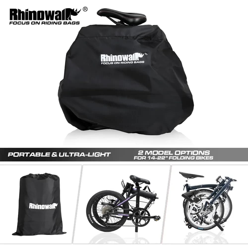 Portable Rhinowalk Bike Folding Bag for 20 Inch Foldable Bike or 16 Inch Travel Bag for Light Bike Travel