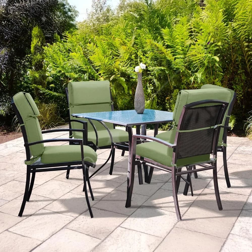 20 x 20 inch outdoor chair cushion - olefin fabric with sponge lining and foam, set of 4